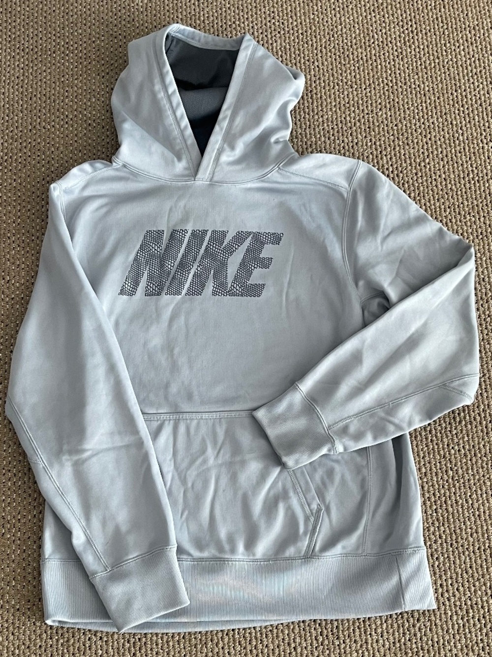 NIKE THERMA FIT GRAY HOODIE SZ YXL